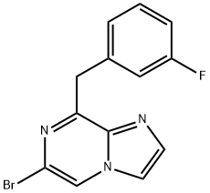 6-溴-8-(3-氟苄基)咪唑并[1,2-A]吡嗪 结构式