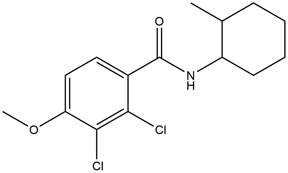 2,3-Dichloro-4-methoxy-N-(2-methylcyclohexyl)benzamide 结构式