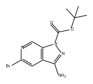 1H-Pyrazolo[3,4-c]pyridine-1-carboxylic acid, 3-amino-5-bromo-, 1,1-dimethylethyl ester 结构式