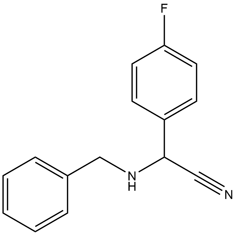 Benzeneacetonitrile, 4-fluoro-α-[(phenylmethyl)amino]- 结构式