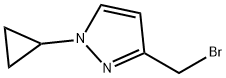 3-(溴甲基)-1-环丙基-1H-吡唑 结构式