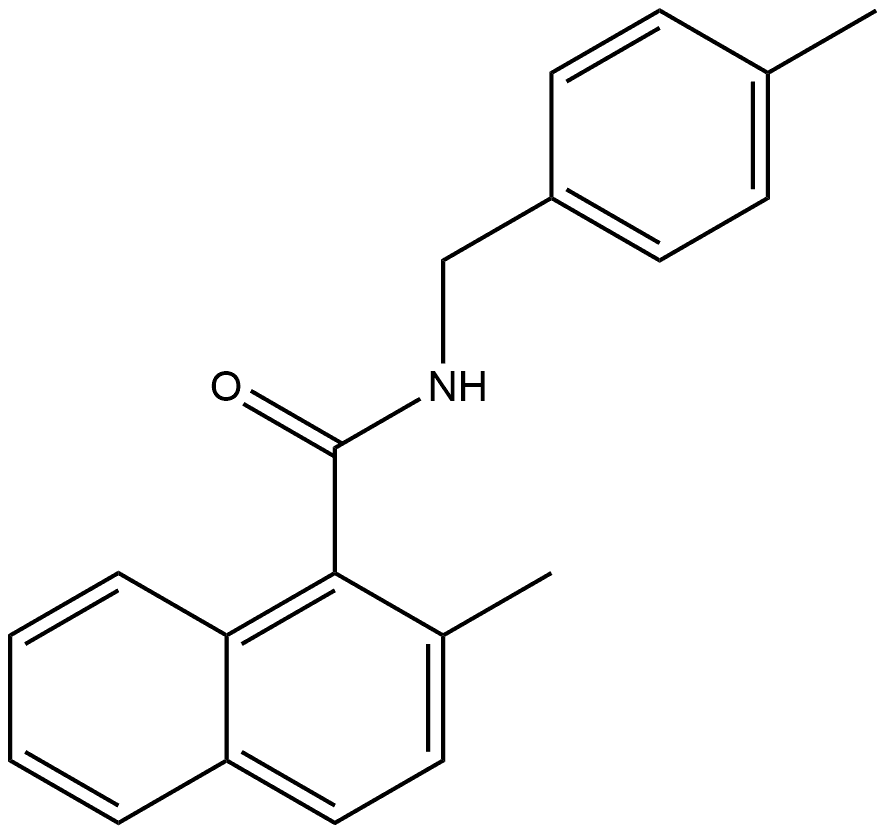 2-Methyl-N-[(4-methylphenyl)methyl]-1-naphthalenecarboxamide 结构式