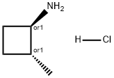 Cyclobutanamine, 2-methyl-, hydrochloride (1:1), (1R,2R)-rel- 结构式