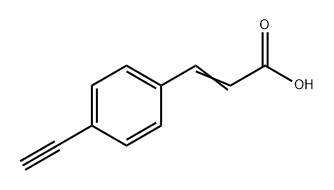 (E)-3-(4-乙炔基苯基)丙烯酸 结构式