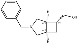 REL-((1R,5R,6R)-3-苄基-3-氮杂双环(3.2.0)庚烷) 结构式
