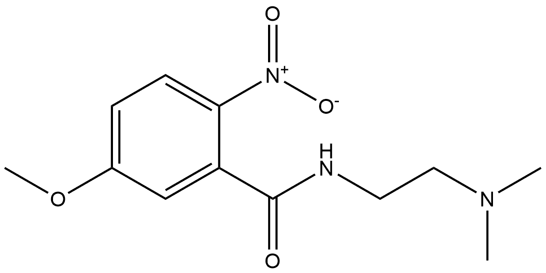 N-(2-(dimethylamino)ethyl)-5-methoxy-2-nitrobenzamide 结构式