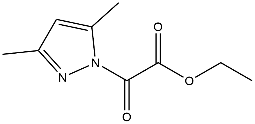 1H-Pyrazole-1-acetic acid, 3,5-dimethyl-α-oxo-, ethyl ester 结构式