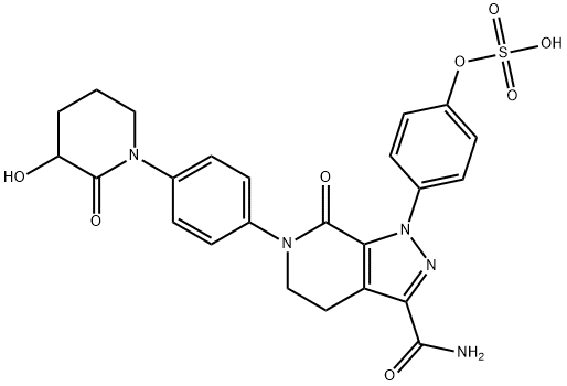 Hydroxy O-Desmethyl Apixaban Sulfate 结构式