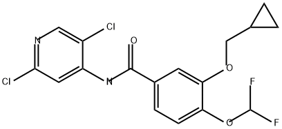 Benzamide, 3-(cyclopropylmethoxy)-N-(2,5-dichloro-4-pyridinyl)-4-(difluoromethoxy)- 结构式