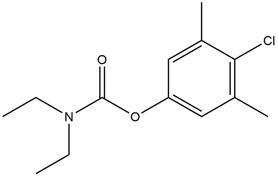 4-Chloro-3,5-dimethylphenyl N,N-diethylcarbamate 结构式