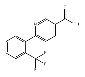 3-Pyridinecarboxylic acid, 6-[2-(trifluoromethyl)phenyl]- 结构式