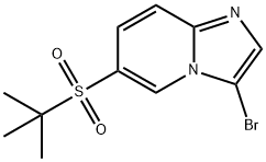 3-溴-6-(叔丁基磺酰基)咪唑并[1,2-A]吡啶 结构式
