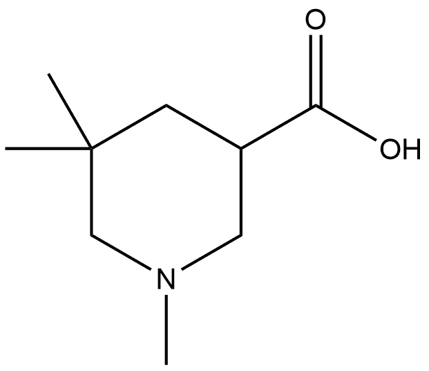 1,5,5-三甲基-3-哌啶羧酸 结构式