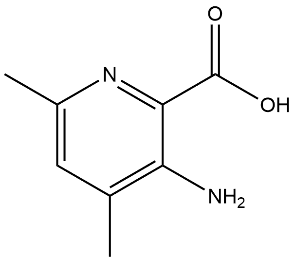 3-氨基-4,6-二甲基吡啶酸 结构式
