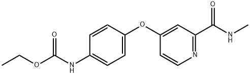 Sorafenib impurity 16/Ethyl (4-((2-(methylcarbamoyl)pyridin-4-yl)oxy)phenyl)carbamate 结构式