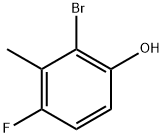 2-溴-4-氟-3-甲基苯酚 结构式