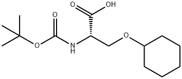 N-(叔丁氧羰基)-O-环己基-L-丝氨酸 结构式