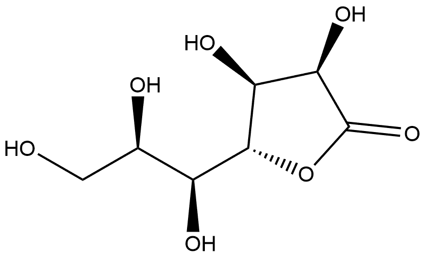 (3R,4S,5R)-3,4-二羟基-5-((1S,2R)-1,2,3-三羟基丙基)二氢呋喃-2(3H)-酮 结构式