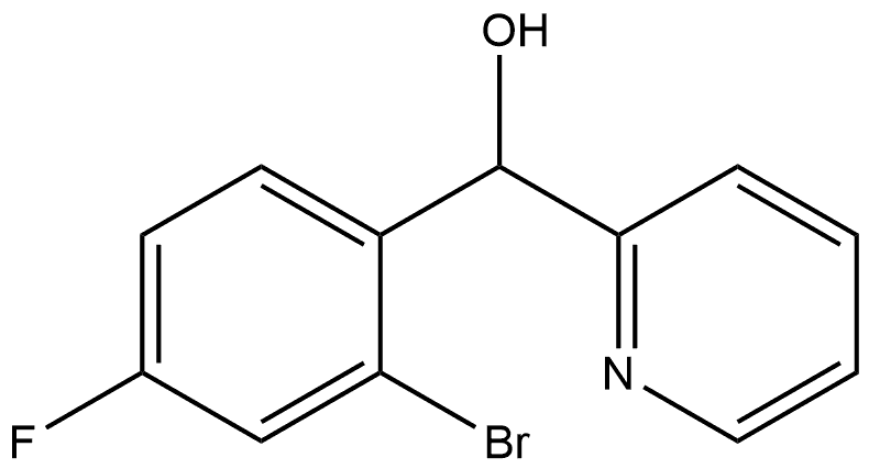 α-(2-Bromo-4-fluorophenyl)-2-pyridinemethanol 结构式