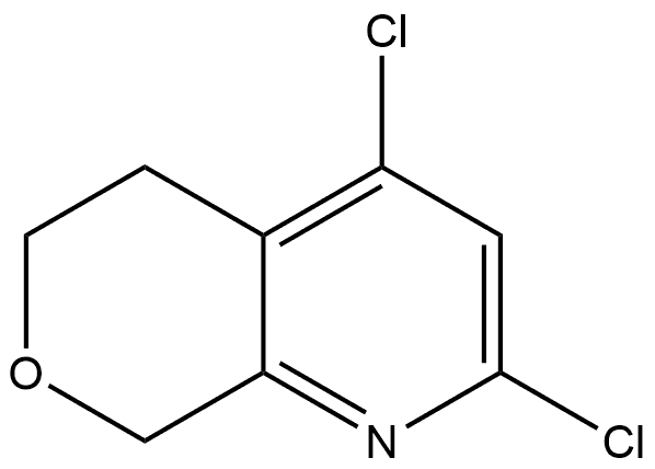 2,4-二氯-5,8-二氢-6H-吡喃并[3,4-B]吡啶 结构式