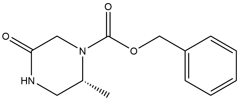 Phenylmethyl (2R)-2-methyl-5-oxo-1-piperazinecarboxylate 结构式