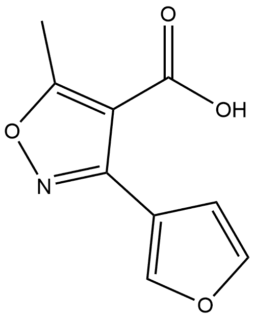 3-(3-呋喃基)-5-甲基异噁唑-4-甲酸 结构式