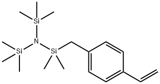 1-[(4-乙烯基苯基)甲基]-1,1'-二甲基-N,N-双(三甲基硅基)硅烷胺 结构式