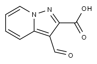 Pyrazolo[1,5-a]pyridine-2-carboxylic acid, 3-formyl- 结构式