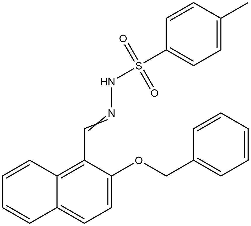 4-Methylbenzenesulfonic acid 2-[[2-(phenylmethoxy)-1-naphthalenyl]methylene]h... 结构式