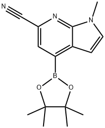 6-氰基-1-甲基-7-氮杂吲哚-4-硼酸频哪醇酯 结构式