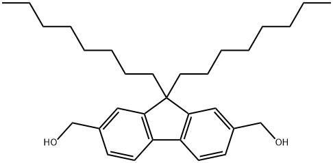 9H-Fluorene-2,7-dimethanol, 9,9-dioctyl- 结构式