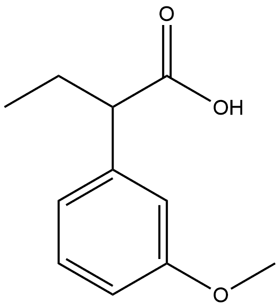Benzeneacetic acid, α-ethyl-3-methoxy- 结构式