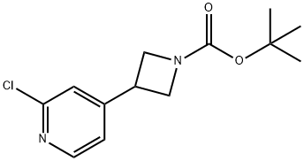 1-Azetidinecarboxylic acid, 3-(2-chloro-4-pyridinyl)-, 1,1-dimethylethyl ester 结构式