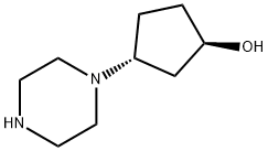 (1R,3R)-3-(哌嗪-1-基)环戊醇 结构式