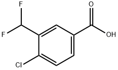 4-氯-3-(二氟甲基)苯甲酸 结构式