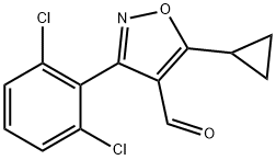 5-环丙基-3-(2,6-二氯苯基)异噁唑-4-甲醛 结构式