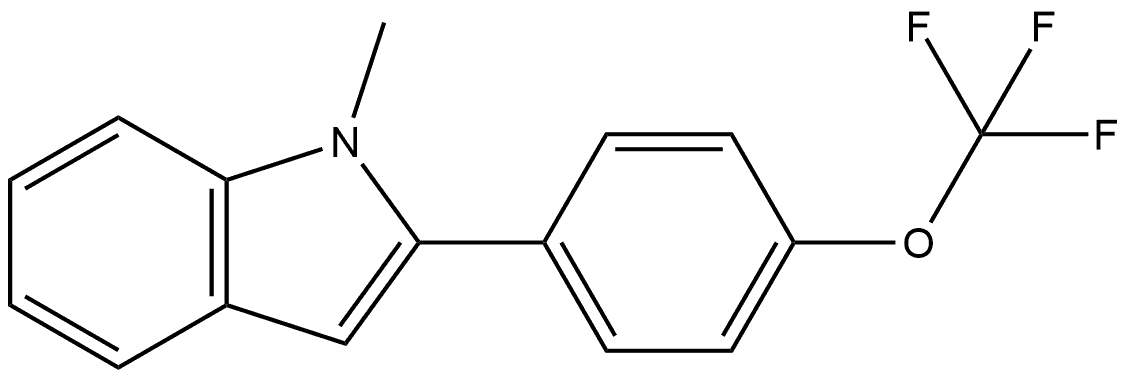 1-甲基-2-[4-(三氟甲氧基)苯基]吲哚 结构式