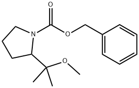 2-(2-甲氧基丙-2-基)吡咯烷-1-羧酸苯甲酯 结构式