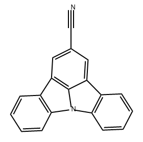 吲哚[3,2-1-JK]咔唑-2-腈 结构式