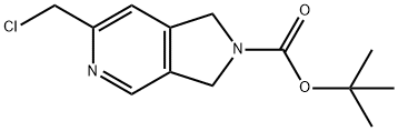 6-(氯甲基)-1H-吡咯并[3,4-C]吡啶-2(3H)-羧酸叔丁酯 结构式