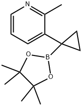 2-甲基-3-[1-(4,4,5,5-四甲基-1,3,2-二氧硼杂环戊烷-2-基)环丙基]吡啶 结构式