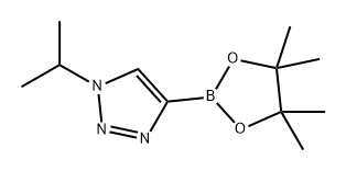 1H-1,2,3-Triazole, 1-(1-methylethyl)-4-(4,4,5,5-tetramethyl-1,3,2-dioxaborolan-2-yl)- 结构式