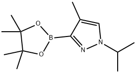 1H-Pyrazole, 4-methyl-1-(1-methylethyl)-3-(4,4,5,5-tetramethyl-1,3,2-dioxaborolan-2-yl)- 结构式