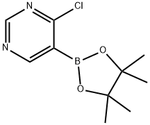 4-氯-5-(4,4,5,5-四甲基-1,3,2-二氧杂硼烷-2-基)嘧啶 结构式