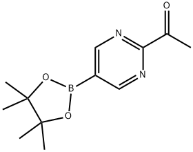 1-(5-(4,4,5,5-四甲基-1,3,2-二氧杂硼烷-2-基)嘧啶-2-基)乙酮 结构式