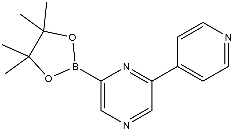 6-(4-吡啶基)吡嗪-2-硼酸频哪醇酯 结构式