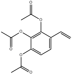 三乙酸(4-乙烯基苯-1,2,3-三基)酯 结构式