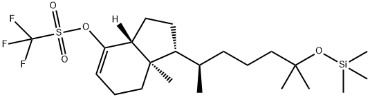 (1R,3aR,7aR)-1-[(1R)-1,5-Dimethyl-5-[(trimethylsilyl)oxy]hexyl]-2,3,3a,6,7,7a-hexahydro-7a-methyl-1H-inden-4-yl Ester 1,1,1-Trifluoro-methanesulfonic Acid 结构式