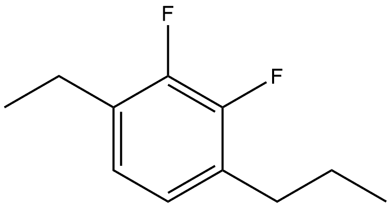 1-Ethyl-2,3-difluoro-4-propylbenzene 结构式