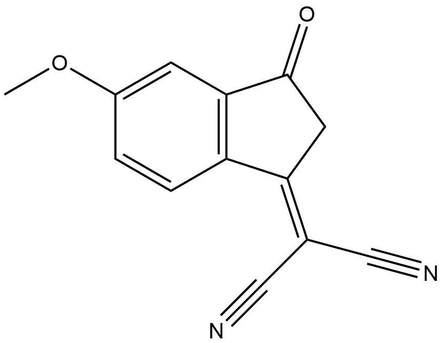 2-(5-甲氧基-3-氧代-2,3-二氢-1H-茚-1-亚基)丙二腈 结构式